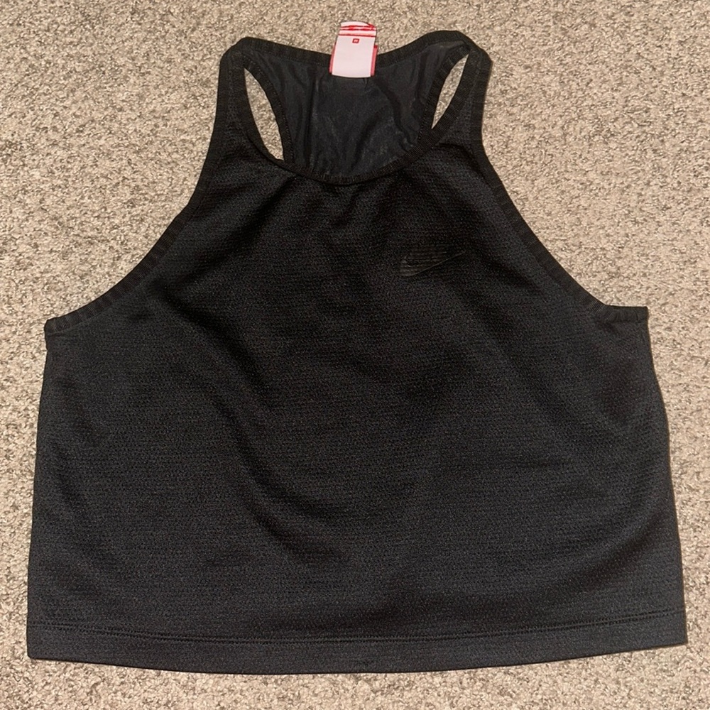 Nike Black Cropped Tank Top